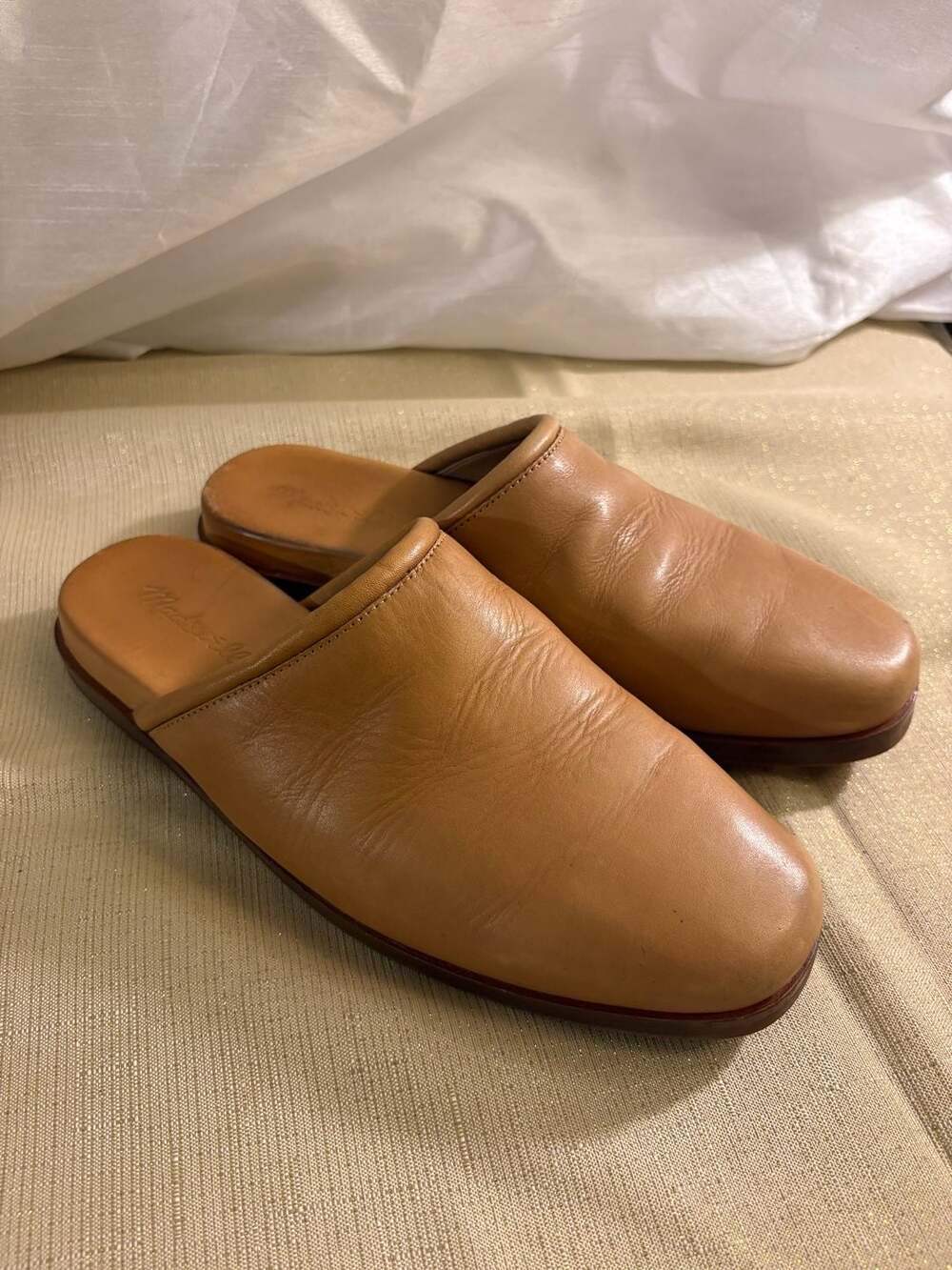 Madewell The Louisa Mule in Leather Tan Slip-On Shoes